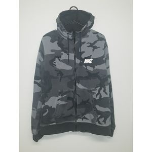 Nike Zip-Up Black Camo Hoodie